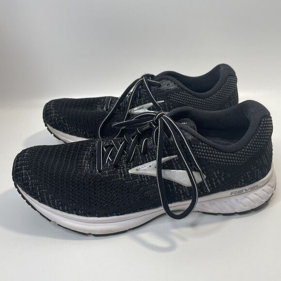 Brooks Revel 3 Womens Size 9.5 Black White Shoes Sneakers Running 1203021B012 - Picture 6 of 9